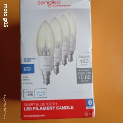 4 bombillas LED inteligentes tipo candelabro (forma B11)